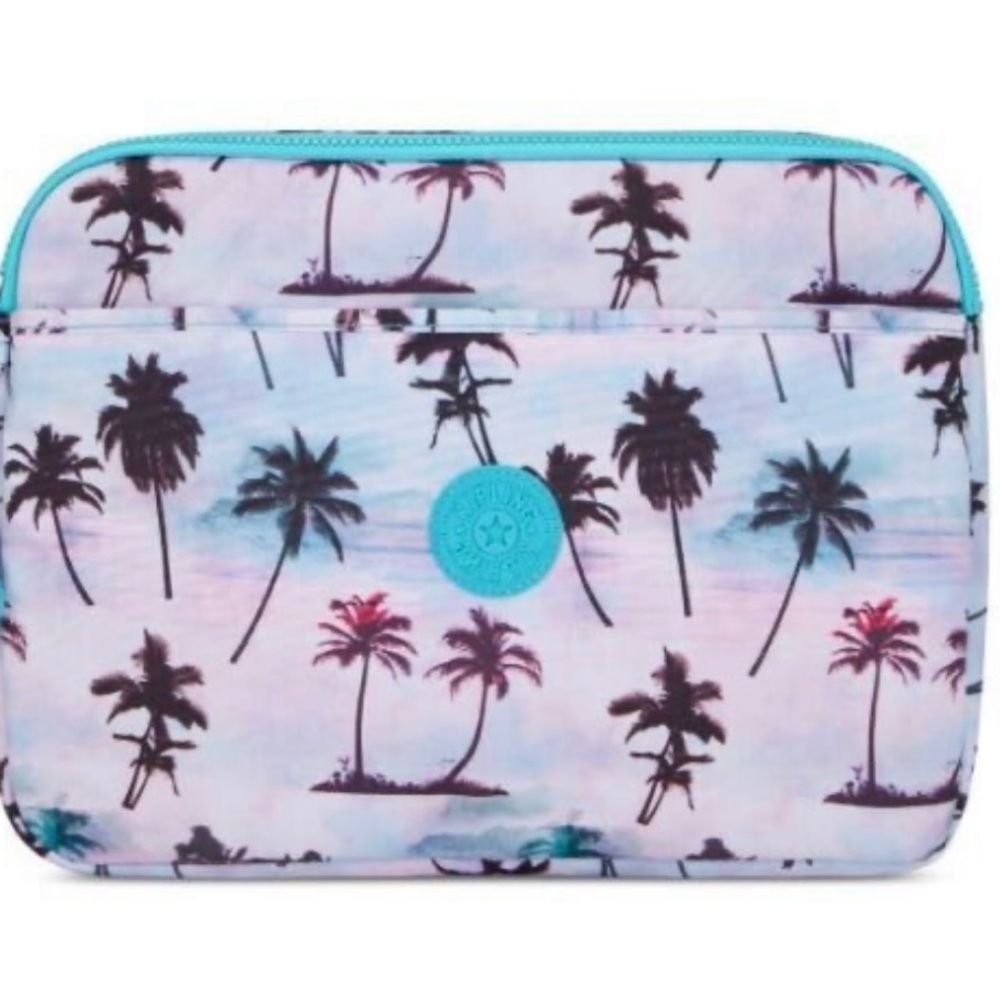 KIPLING padded laptop sleeve protection cover fits 13" laptop -Shadow palm print